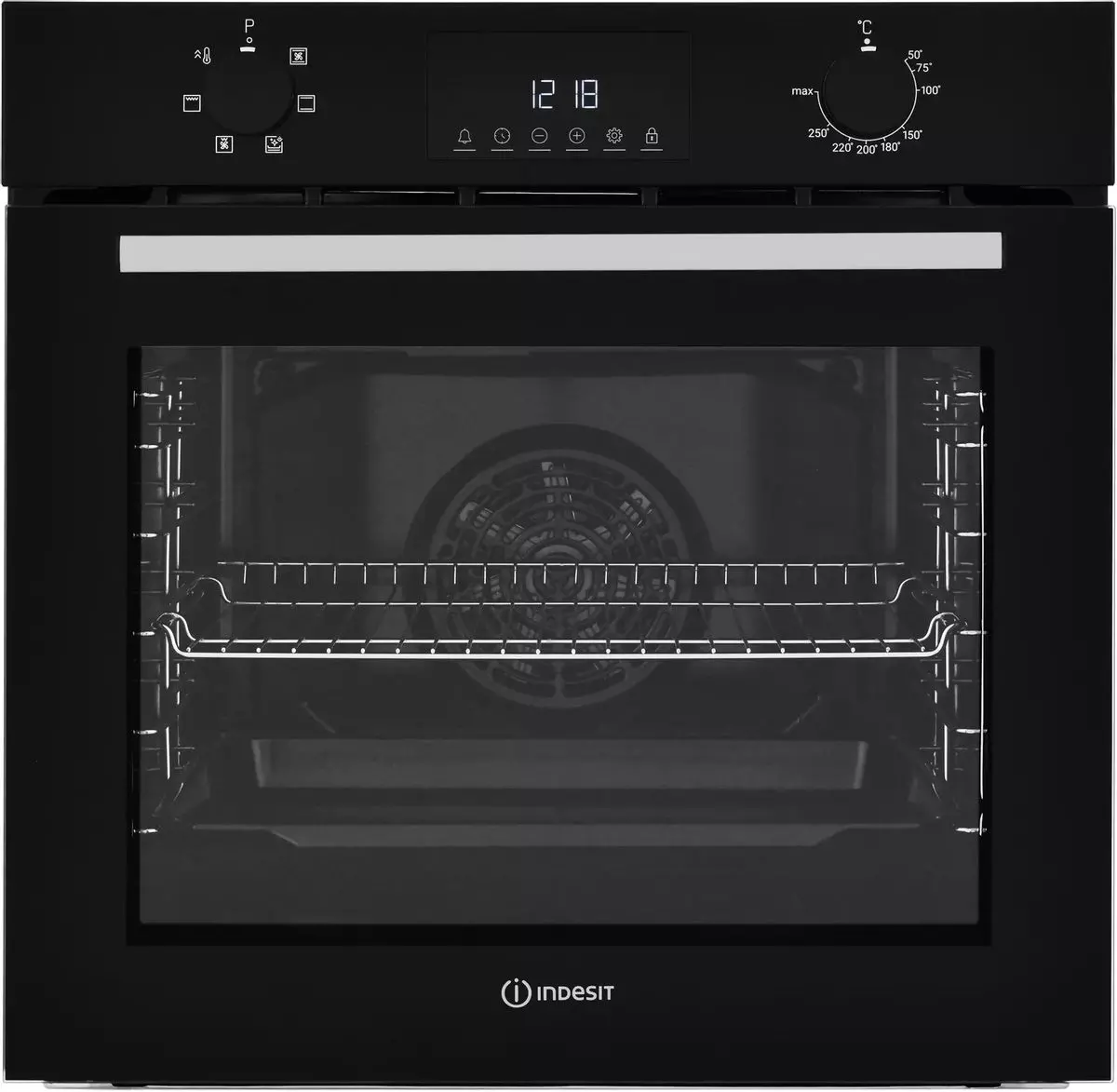 Духовой шкаф электрический гриль конвекция дисплей Indesit IFE 3644 BL