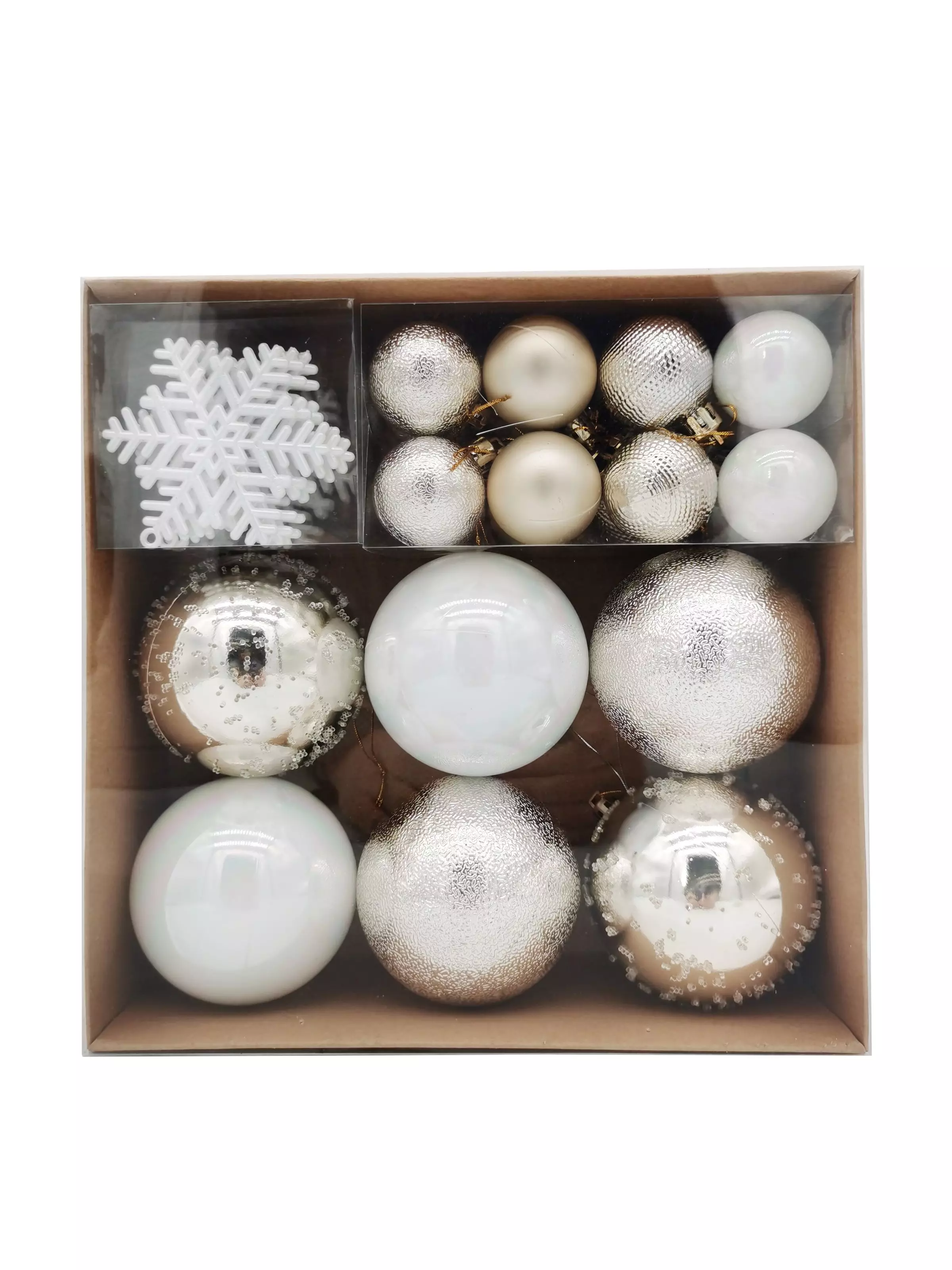 Новогоднее подвесное украшение из полистирола, набор из 30 шт 8х24,2х24,2см 95131