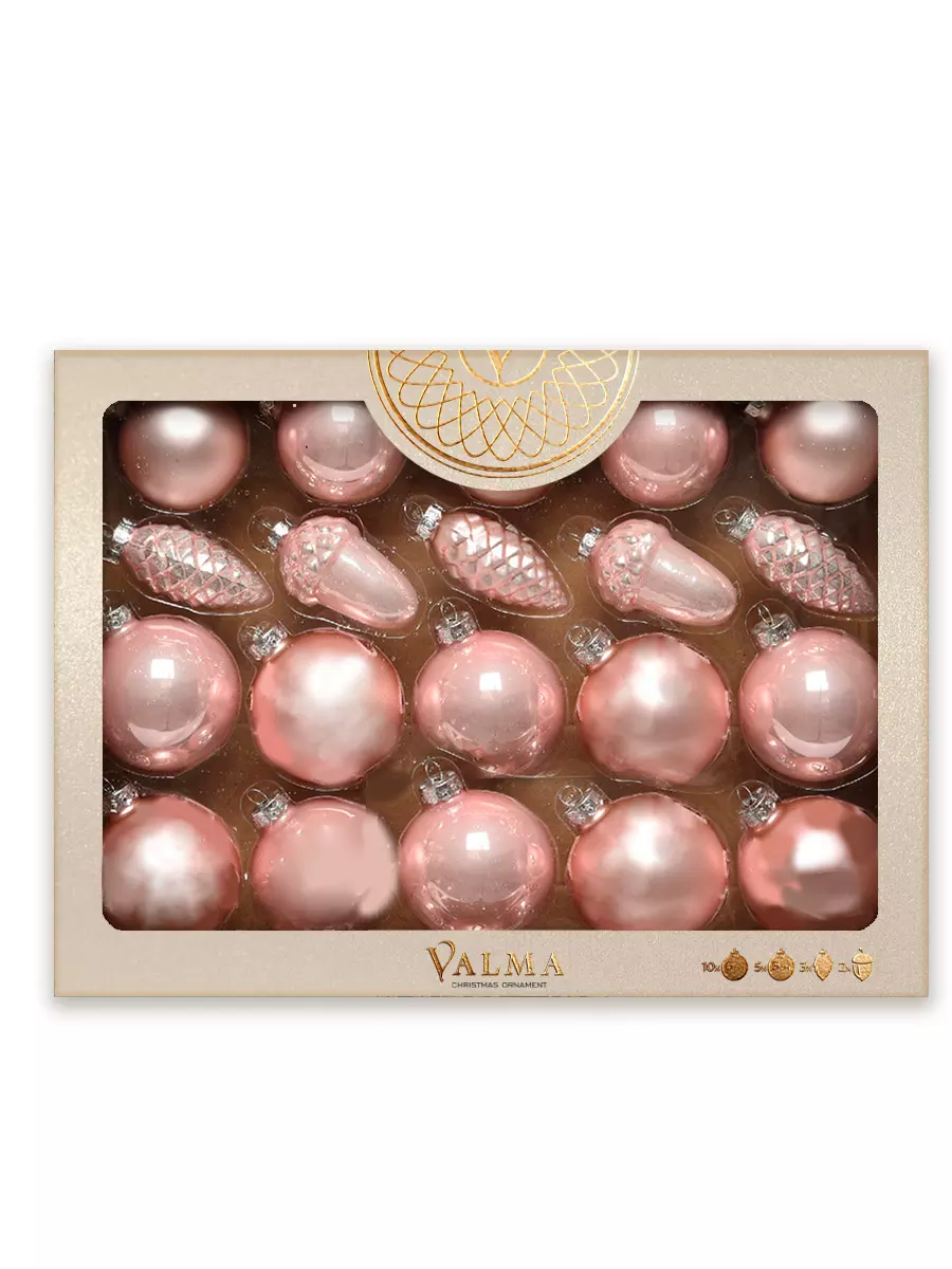 Новогоднее подвесное украшение из стекла, набор из 20 шт  6,8х23,5х33,5см 92687