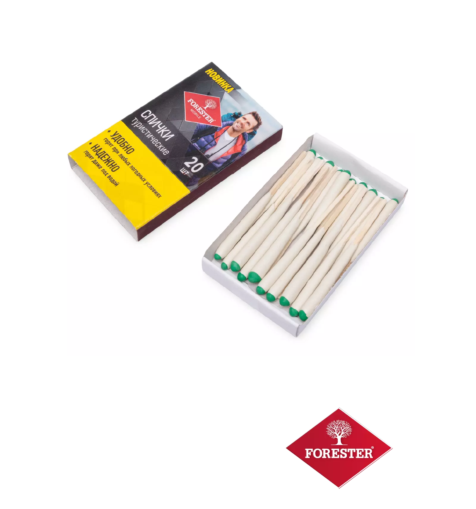 Спички туристические 20 шт FORESTER BC-936