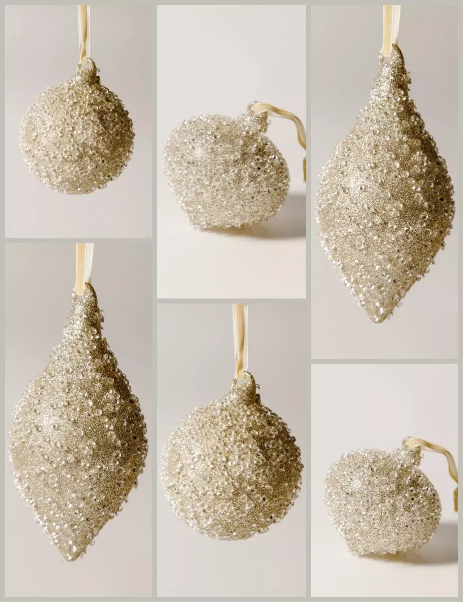 Елочные украшения стекло (12 шт) Волшебство на ветках VNV24/12-142