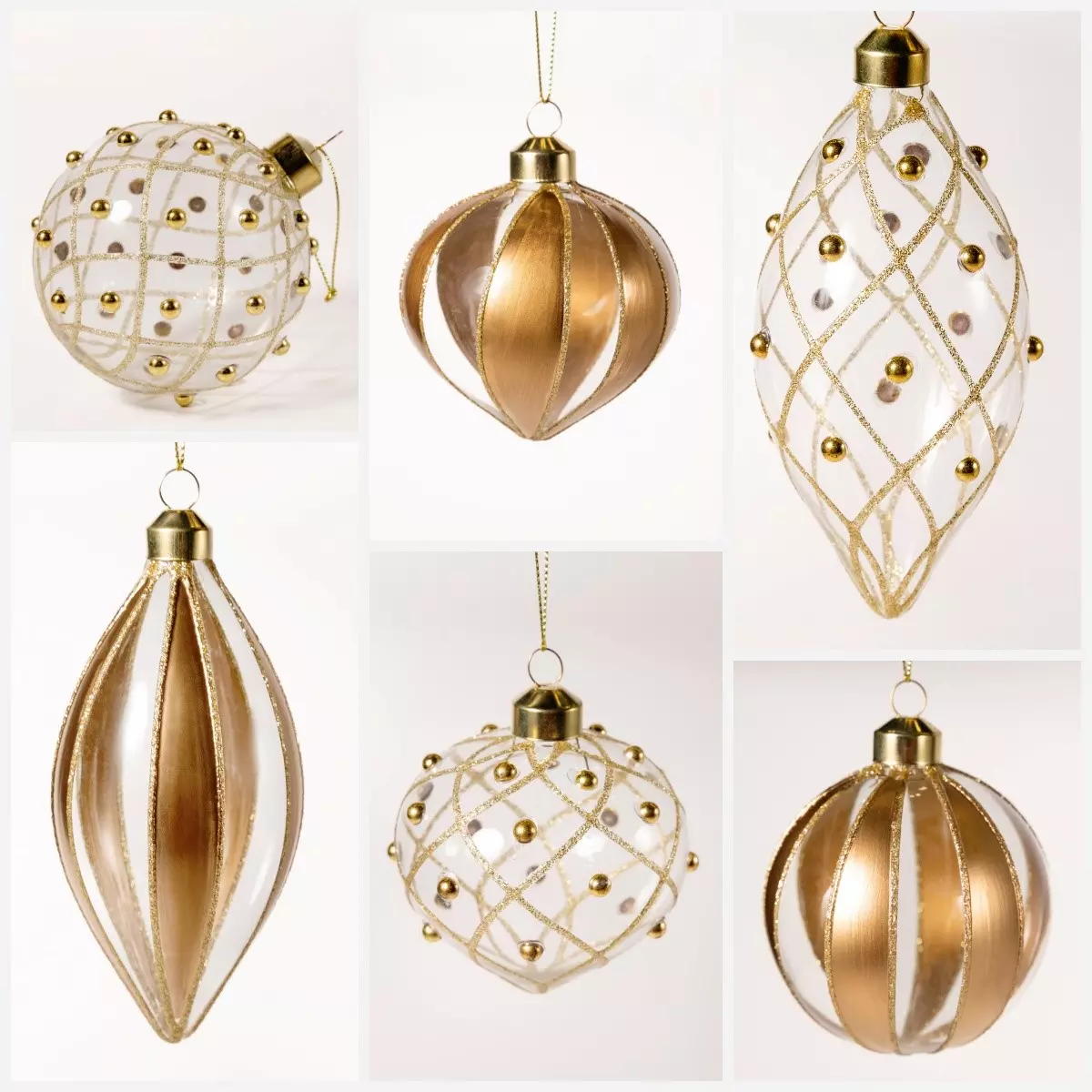 Елочные украшения стекло (12 шт) Волшебство на ветках VNV24/12-153