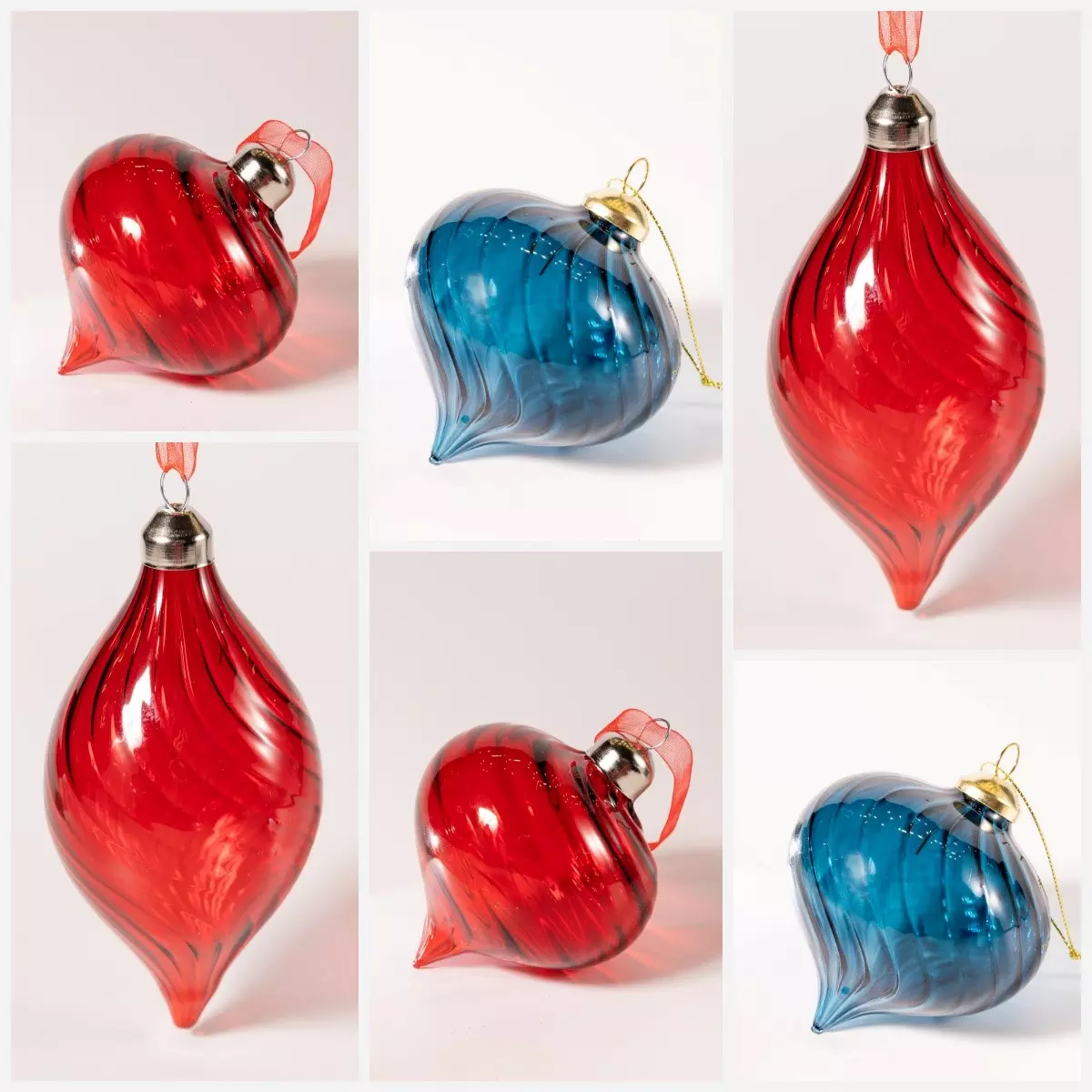 Елочные украшения стекло (12 шт) Волшебство на ветках VNV24/12-162