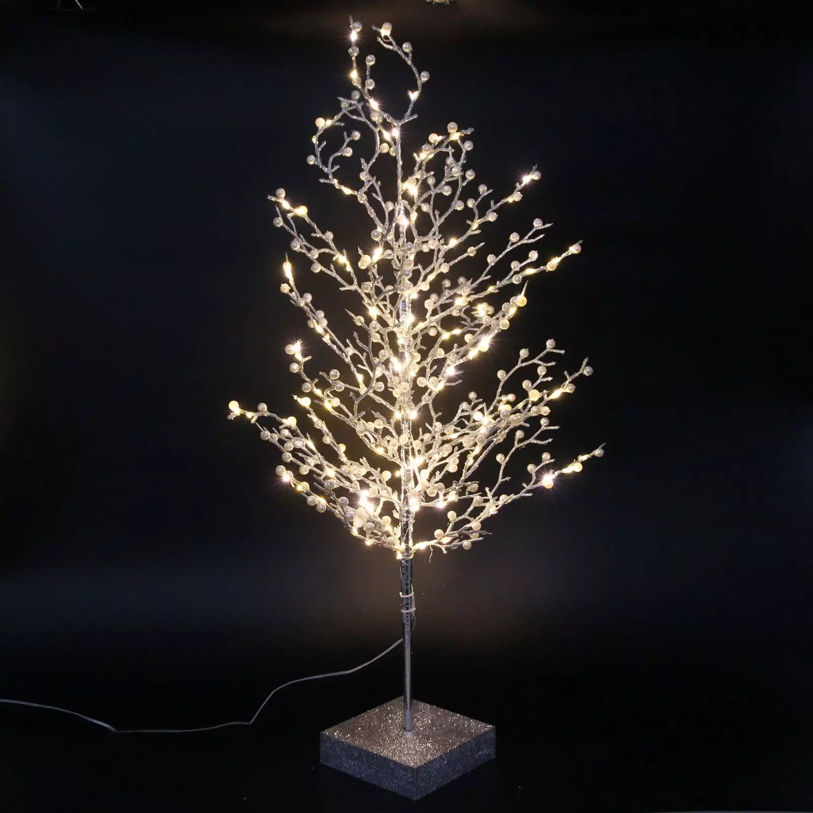 Светодиодная фигура Дерево 80 см серебро 201-1020