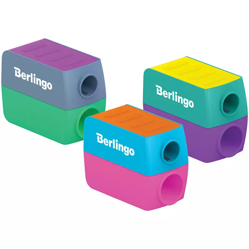 Точилка пластиковая Berlingo ColorShift 2 отверстия, контейнер, ассорти, туба BBp_15031