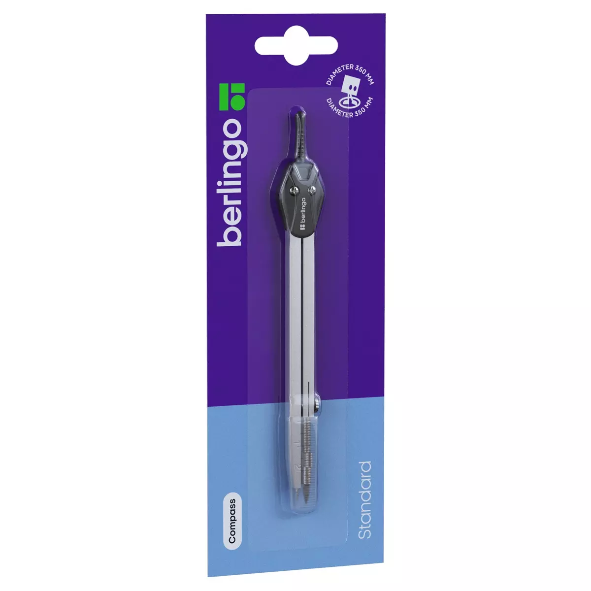 Циркуль металлический 135 мм "Стандарт" Berlingo