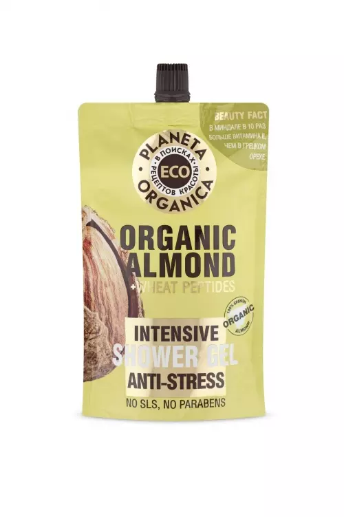 Гель для душа  Planeta Organica  Organic almond Антистресс 200мл