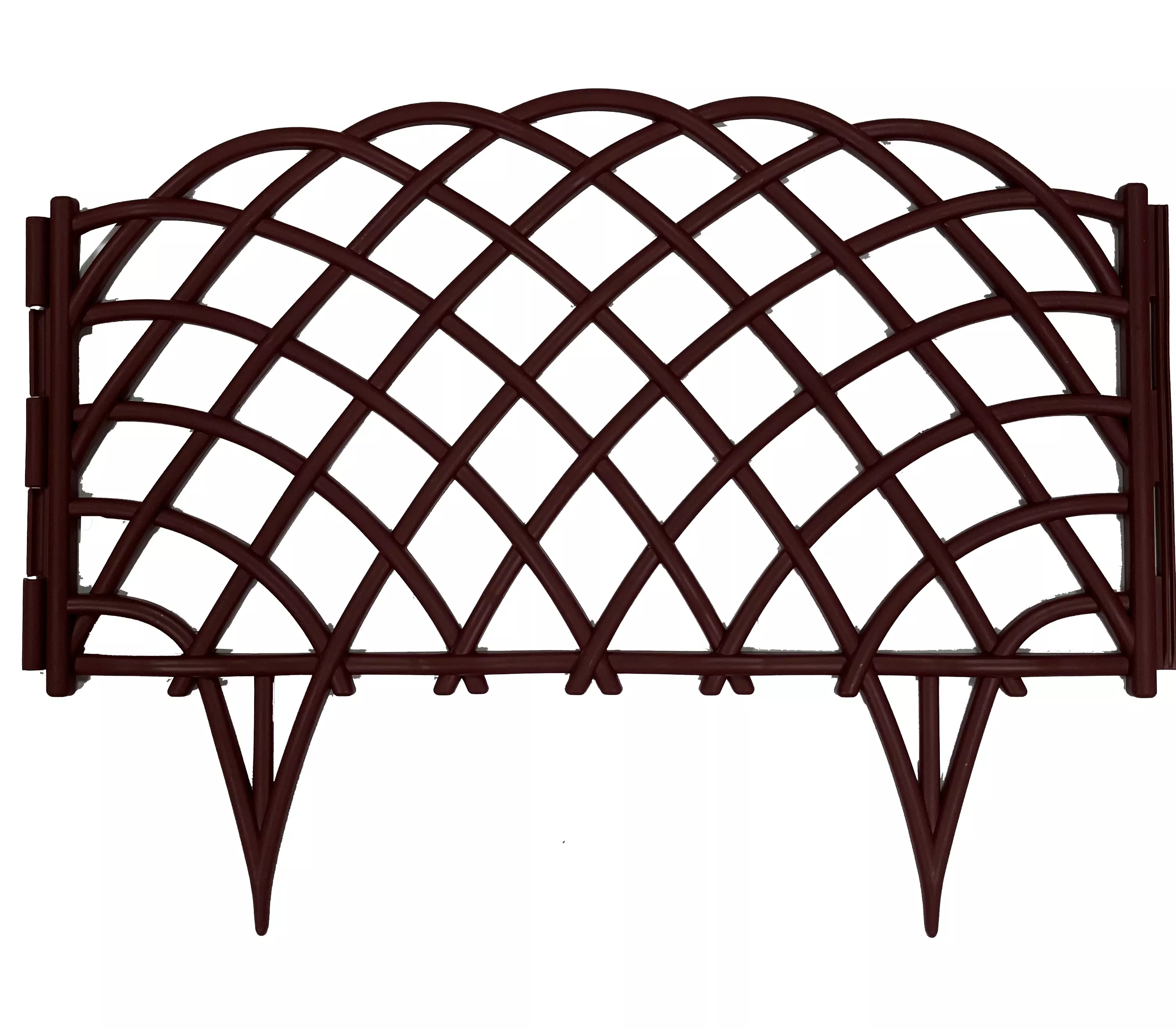 Забор декоративный пластик Диадема бордовый (длина-2,7 м, высота-32 см)