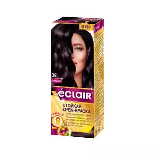 Краска для волос ЕCLAIR с маслом OMEGA 9 3.6 Баклажан