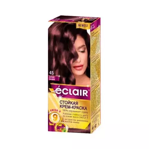 Краска для волос ЕCLAIR с маслом OMEGA 9 4.5 Дикая вишня