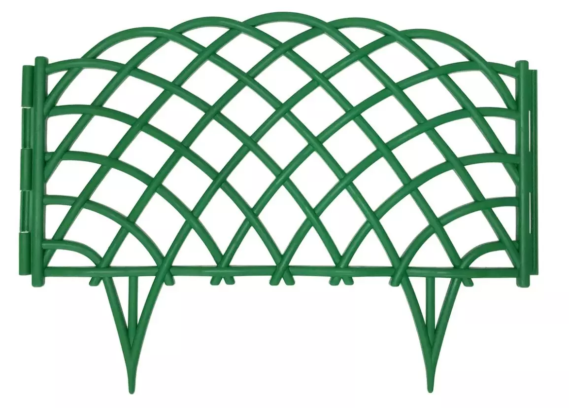 Забор декоративный пластик Диадема св.зеленый (длина-2,7 м, высота-32 см)