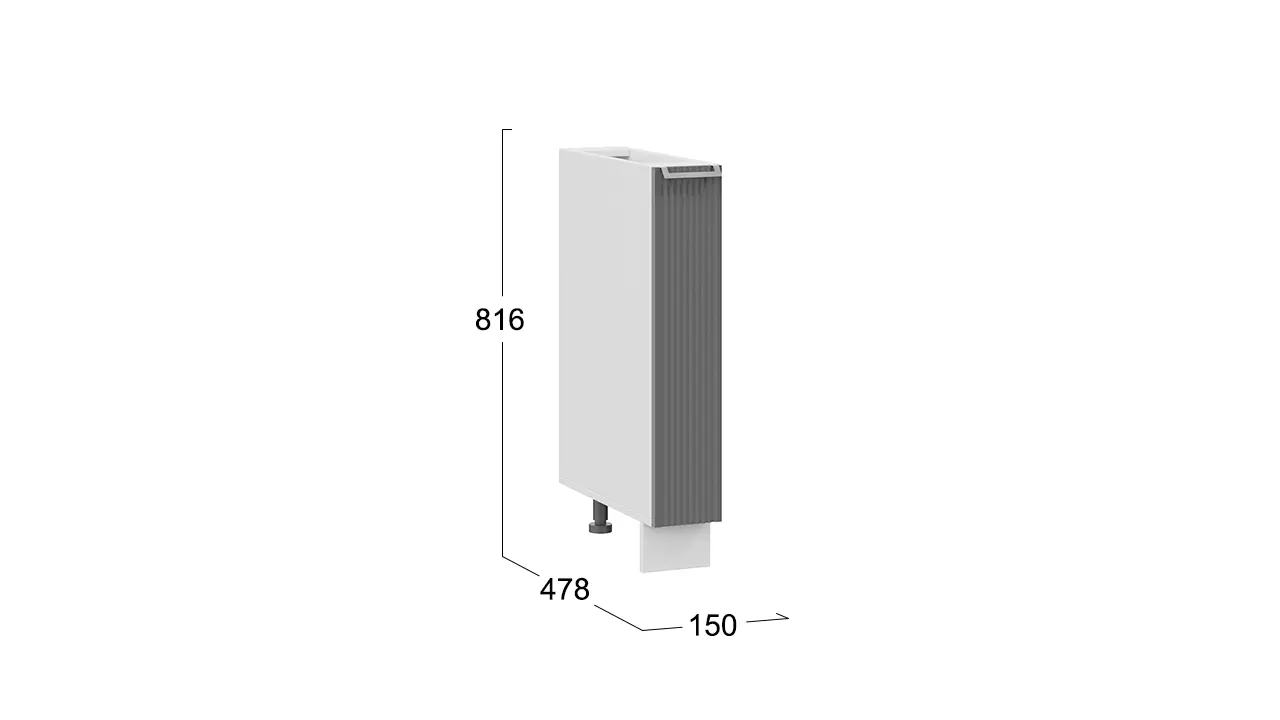 Корпус (816х478х150 мм) 1Н15К Шкаф кухонный с выдвижной корзиной