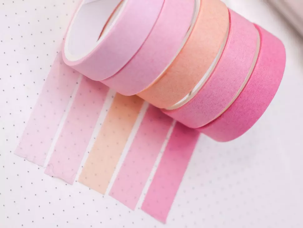 Набор декоративного скотча Multicolor tone, pink, mix