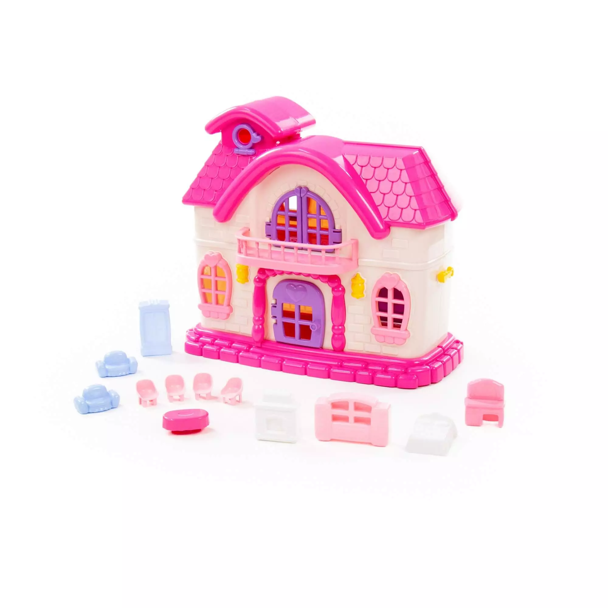 Кукольный домик Полесье Сказка с набором мебели (12 элементов) 78261