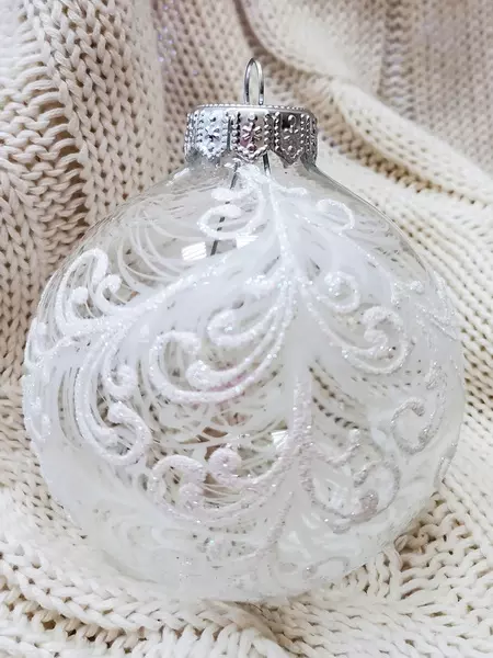 Елочный шар стекло Воздушный 10 см Коломеев КУ-100-224248