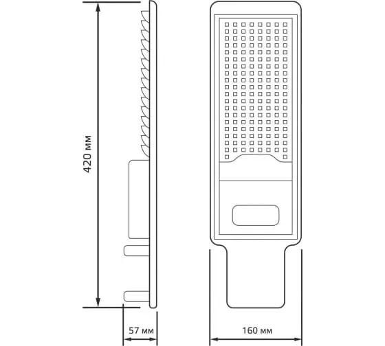 Светильник светодиодный уличный Gauss Avenue 80W 8000lm 5000K 190-250V IP65 420*160*57мм черный КСС