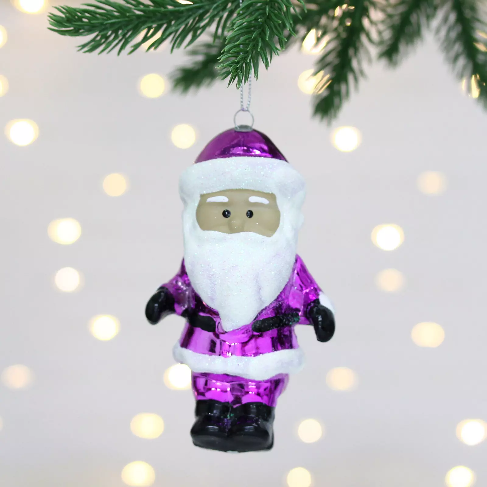 Елочная игрушка Очаровательный дедушка 7х6х12 см фиолетовый 107-6075