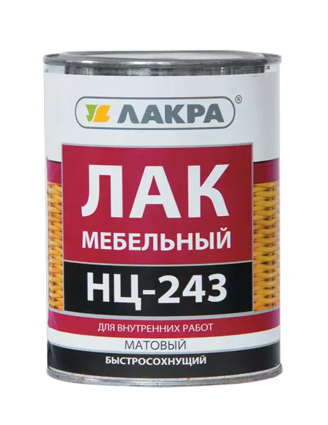 Лак мебельный НЦ-243 Лакра 0.7 кг