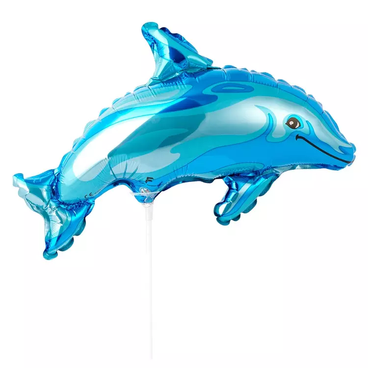 Шар фольгированный 40 см/16 Дельфин голубой 1206-0109