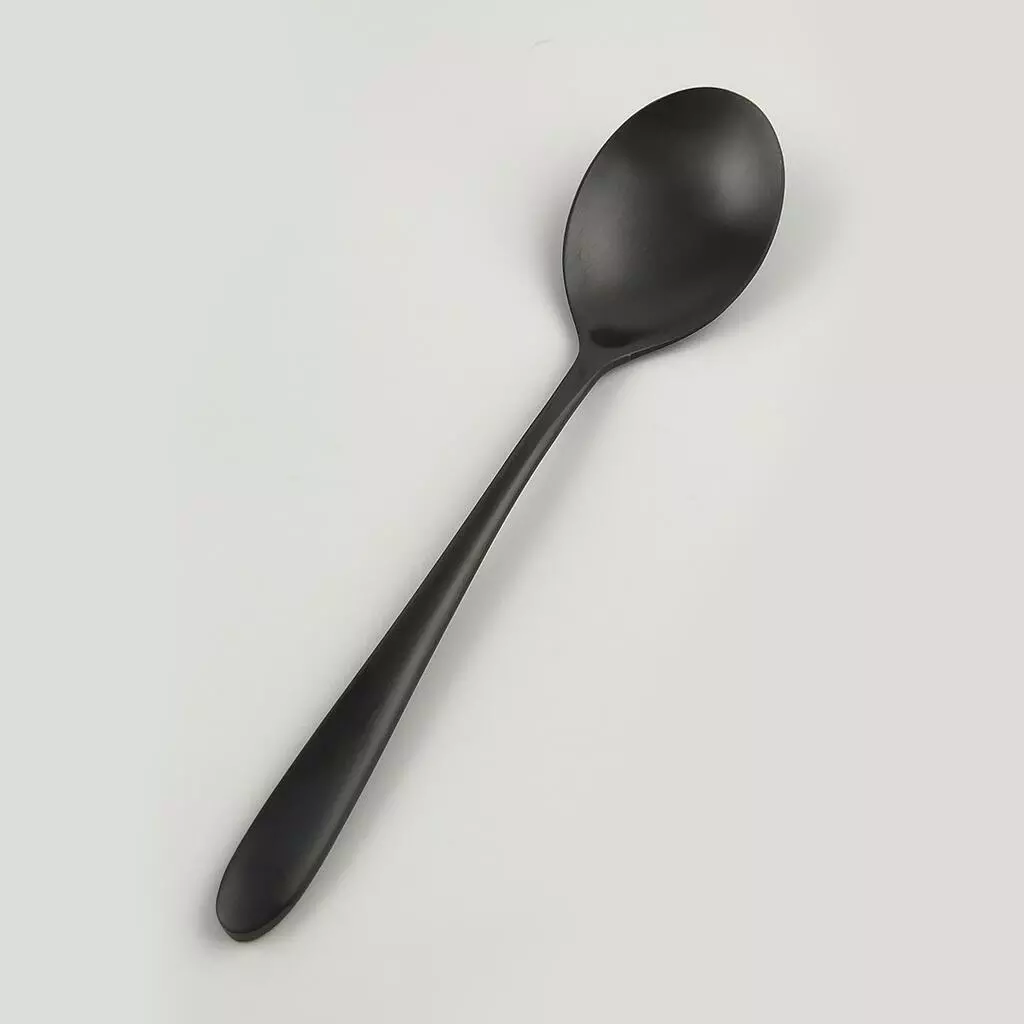 Ложка столовая 21 см матовый черный PVD Alessi-Black P.L 1170 (81280011)