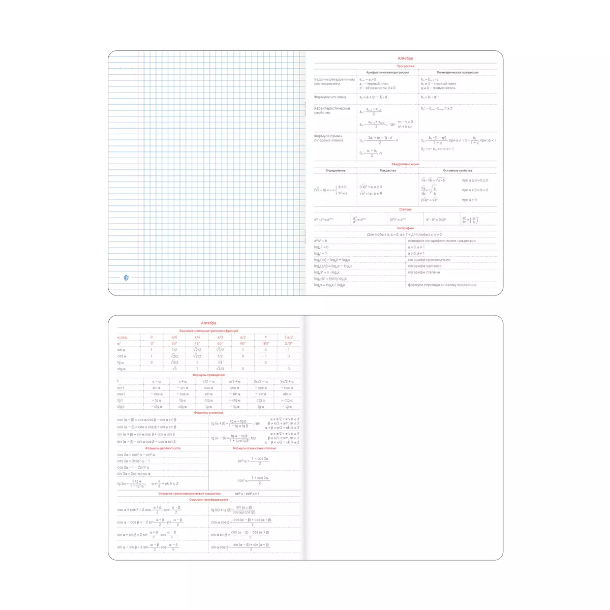 Тетрадь по Алгебре 48 листов Greenwich Line Сolor black софт-тач ламинация 