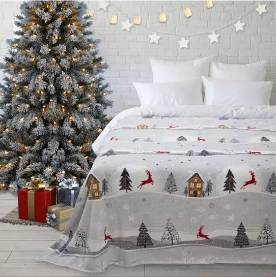 Плед 150*200 см велсофт Happy Family Новогодняя сказка