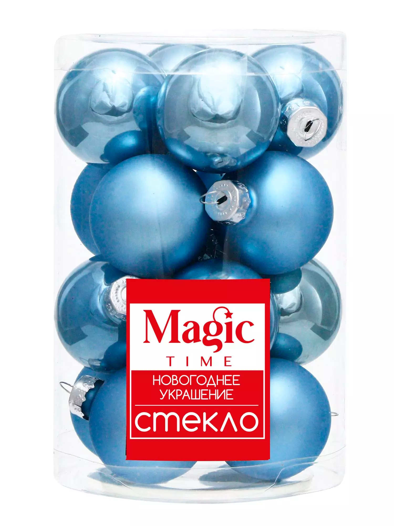 Новогоднее подвесное украшение из стекла, набор из 20 шт / 3x3x3см 95414