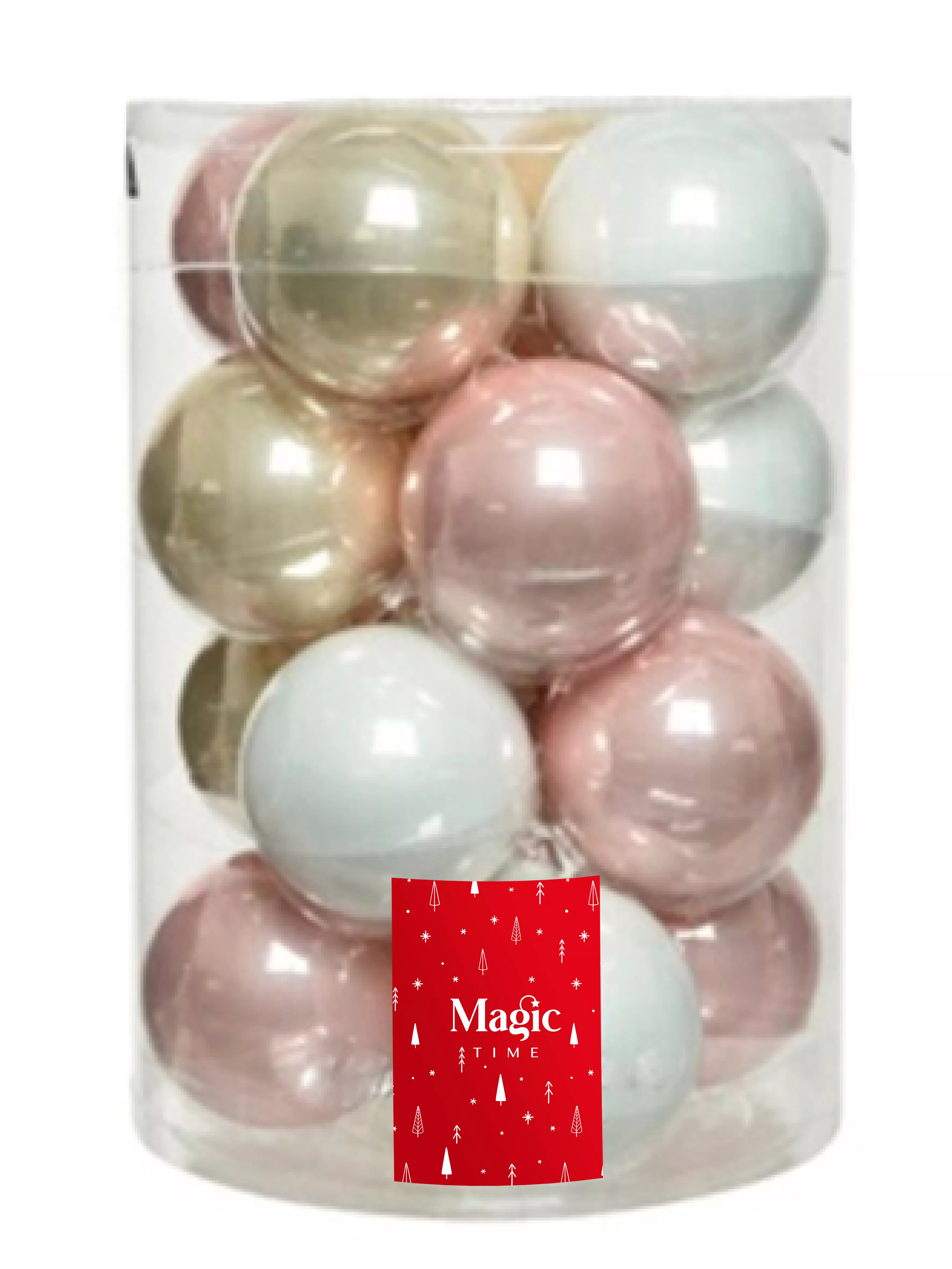 Новогоднее подвесное украшение из стекла, набор из 20 шт / 6x6x6см 92674