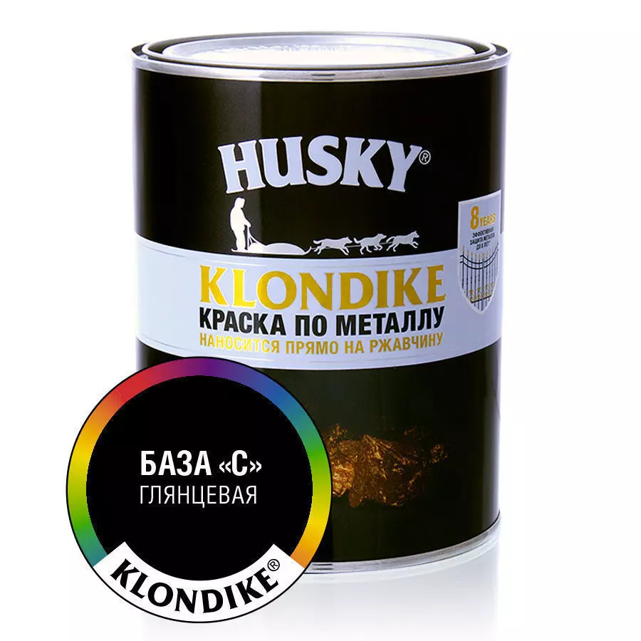 Краска по металлу Husky-Klondike глянцевая база С 0,9 л