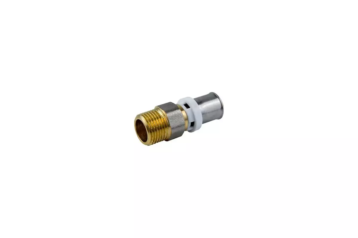 Пресс муфта переходная 20х3/4&quot; НР, никель, STI