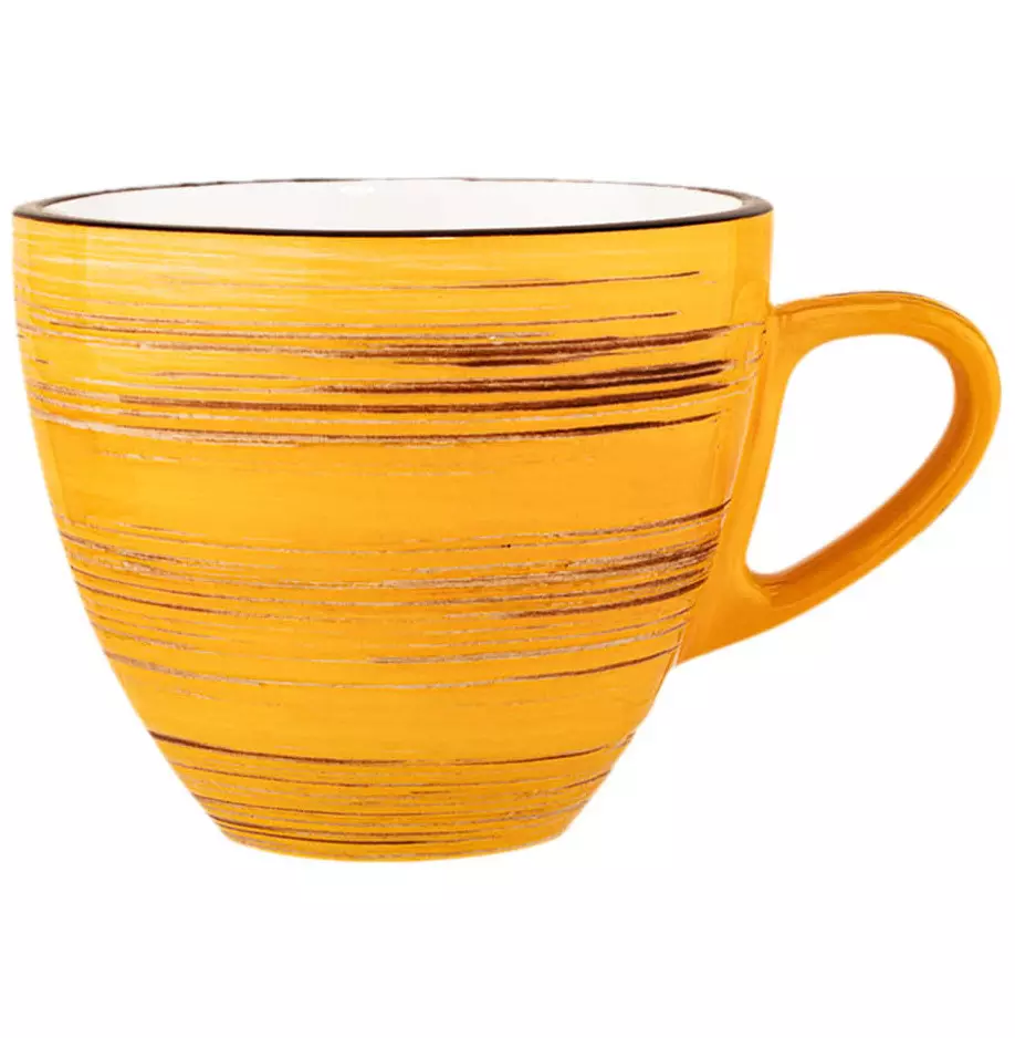 Чашка 190 мл SPIRAL фарфор желтый цвет WL-669435/A