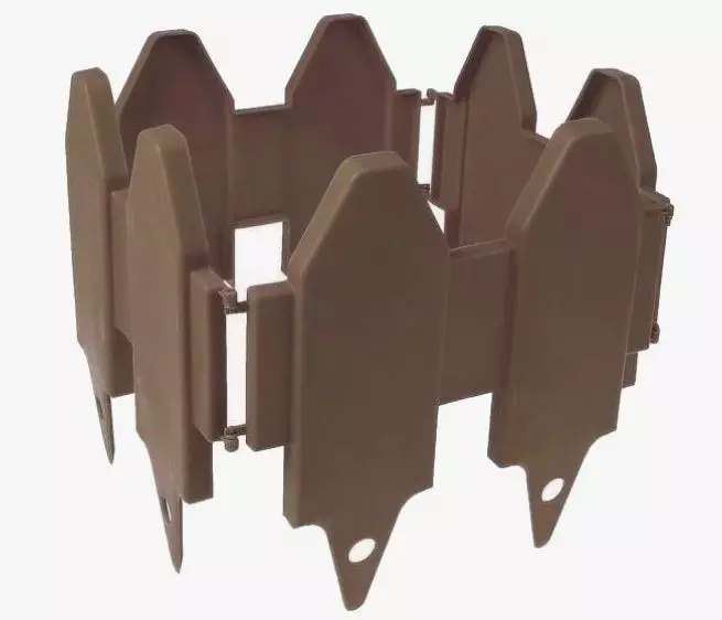 Забор декоративный пластик Дощечки св.коричневый (длина-3,04 м, высота-27 см)