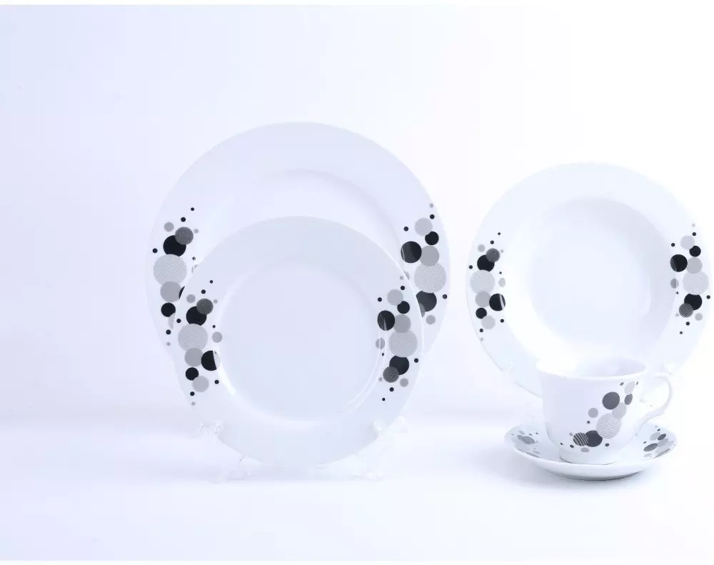 Набор столовой посуды 30 предметов, фарфор, DAY & NIGHT, Bekker, BK-9813