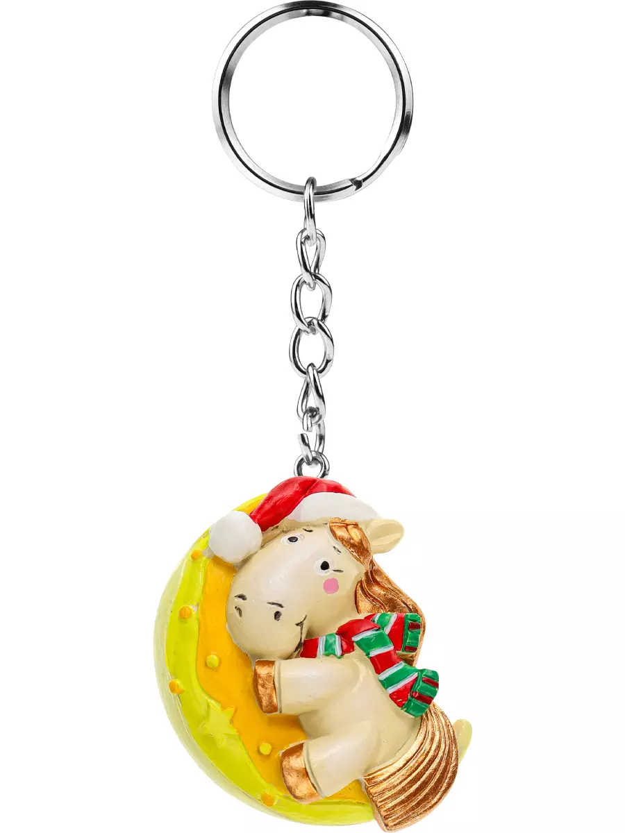 Брелок из полирезины Лошадка на луне 4,5 см НУ-2559