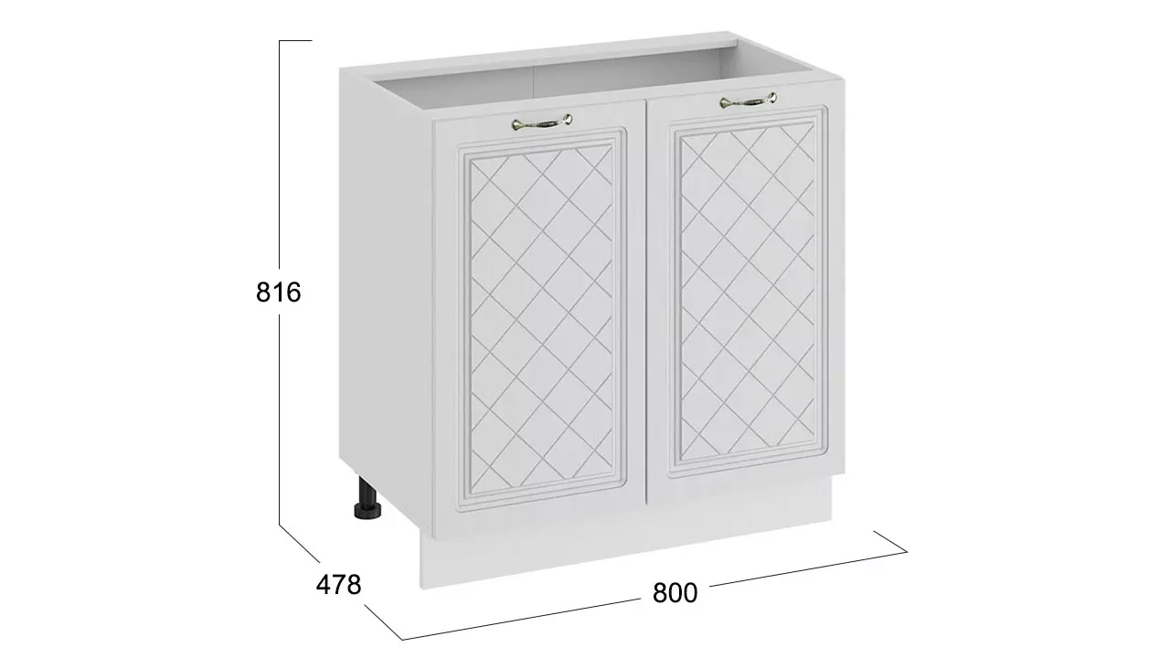 Корпус (816х478х800 мм) 1Н8 Шкаф кухонный с двумя дверьми