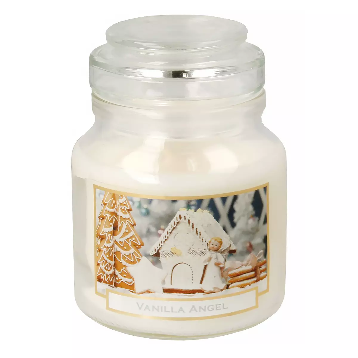 Cвеча ароматизированная в баночке 130 г Bartek Ванильный ангел/Vanila angel