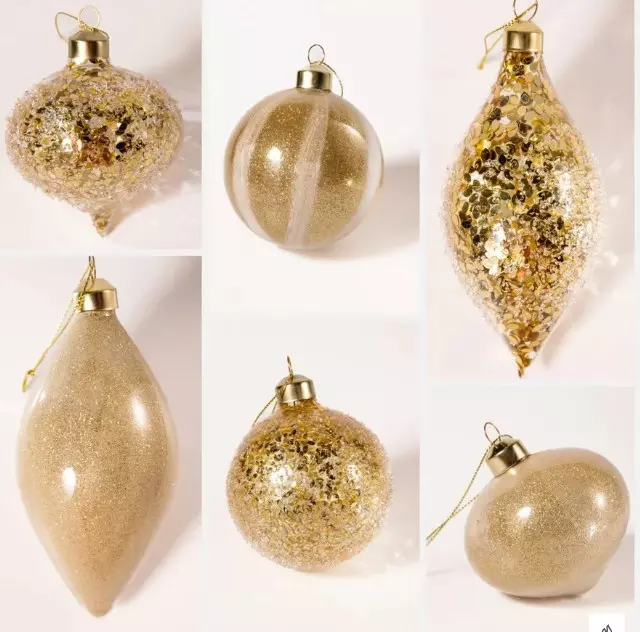 Елочные украшения стекло (12 шт) Волшебство на ветках VNV24/12-172