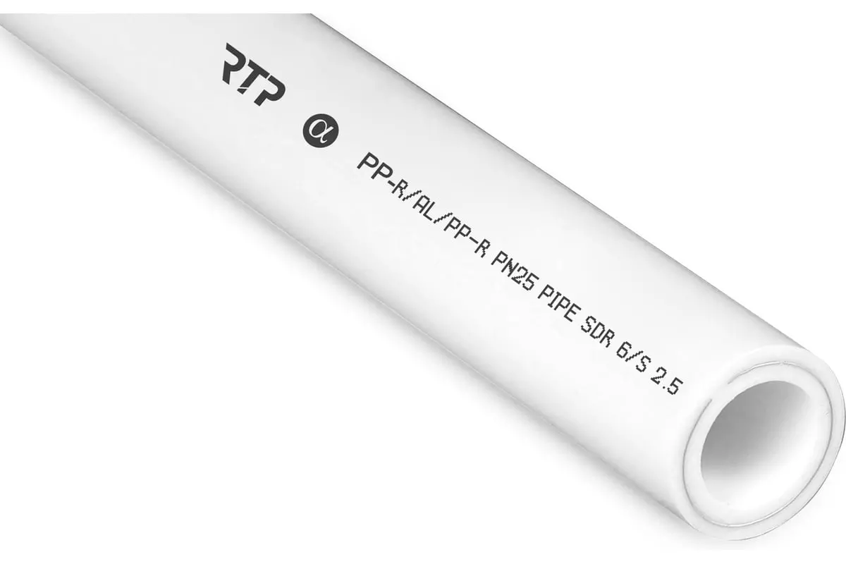 Полипропиленовая труба армированная алюминием 32х5,4х2000 мм, ГВС/ХВС, PN25 RTP 16203