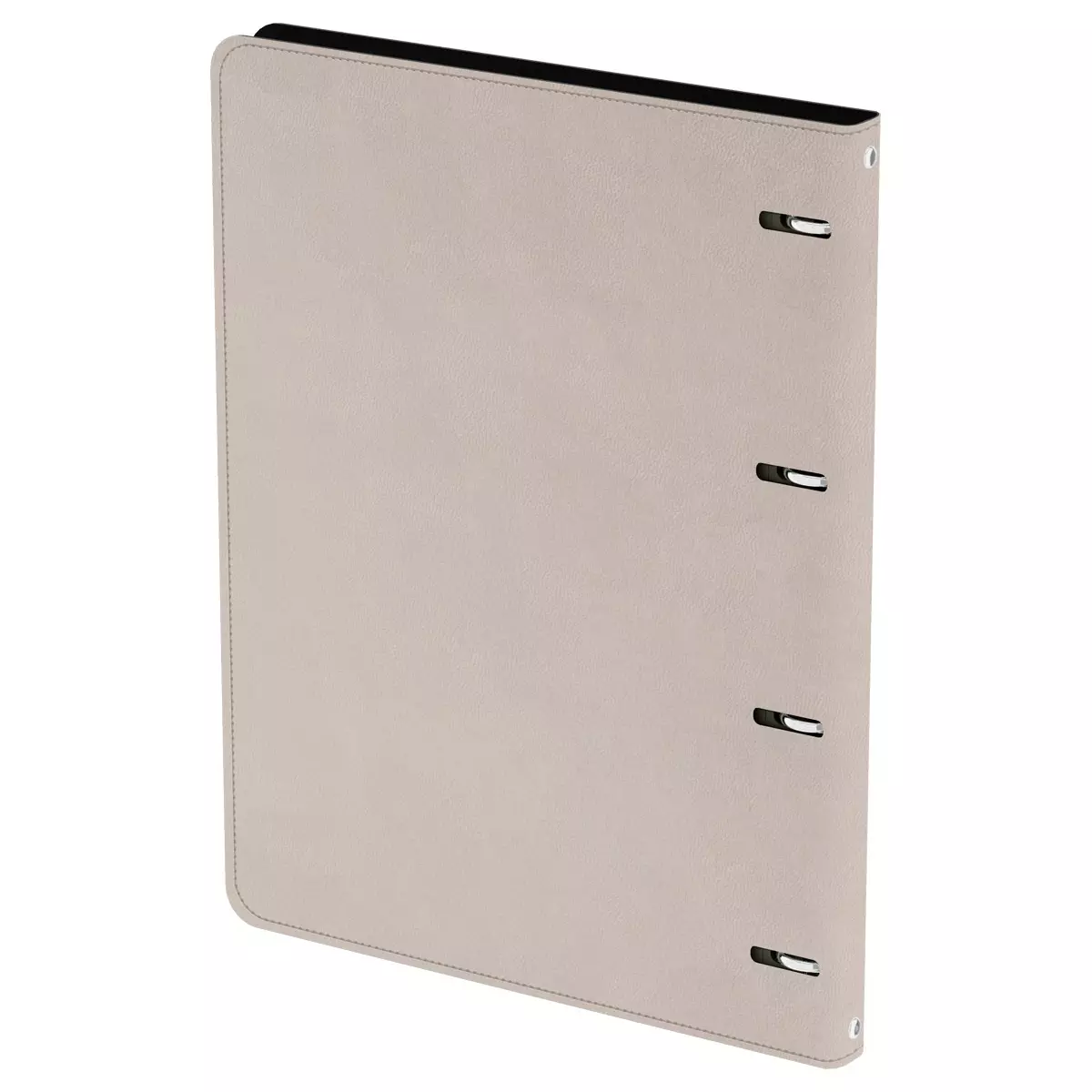 Тетрадь А4 в клетку 120 листов, на кольцах, обложка кожзам, BG "Моно. Бежевый"