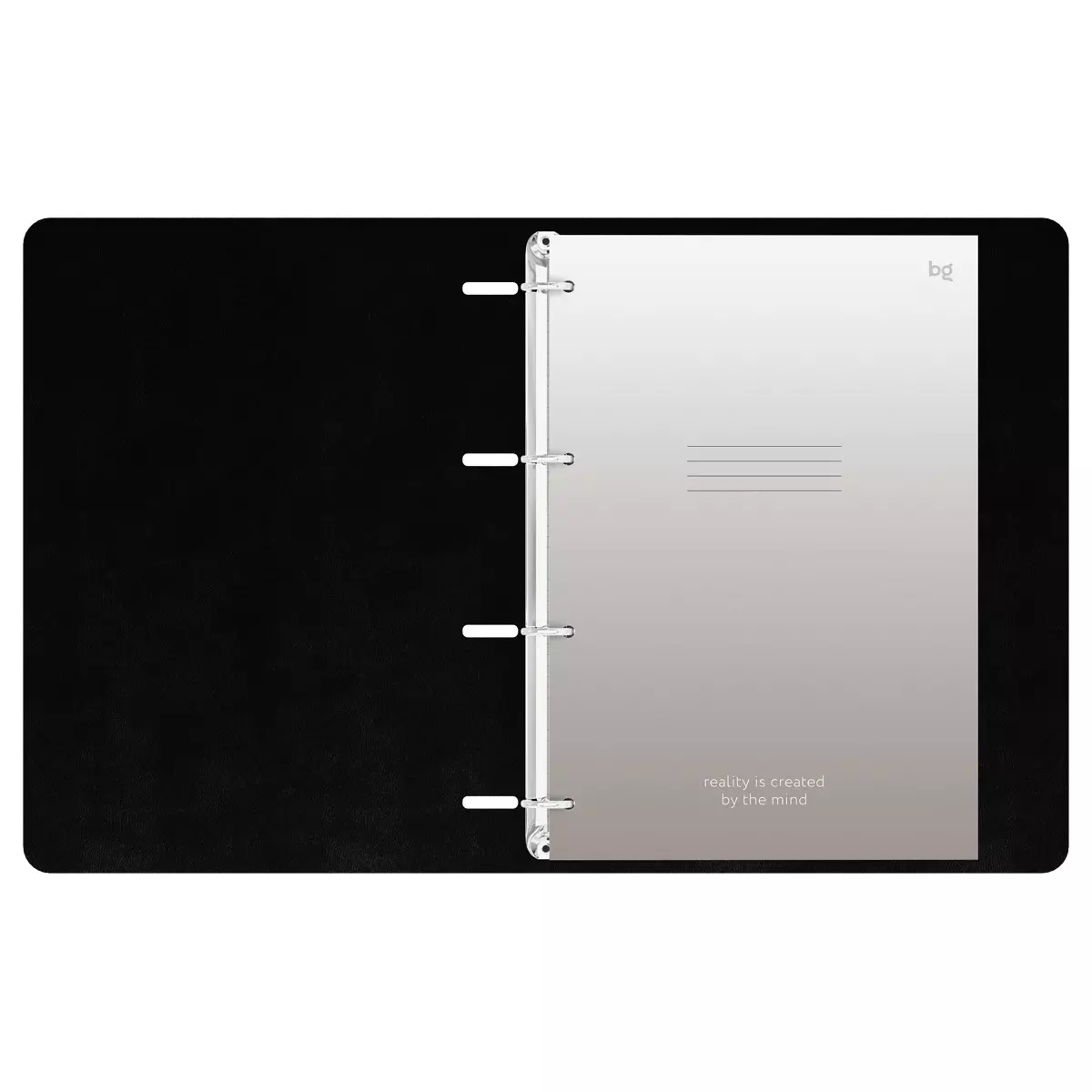 Тетрадь А4 в клетку 120 листов, на кольцах, обложка кожзам, BG "Моно. Бежевый"