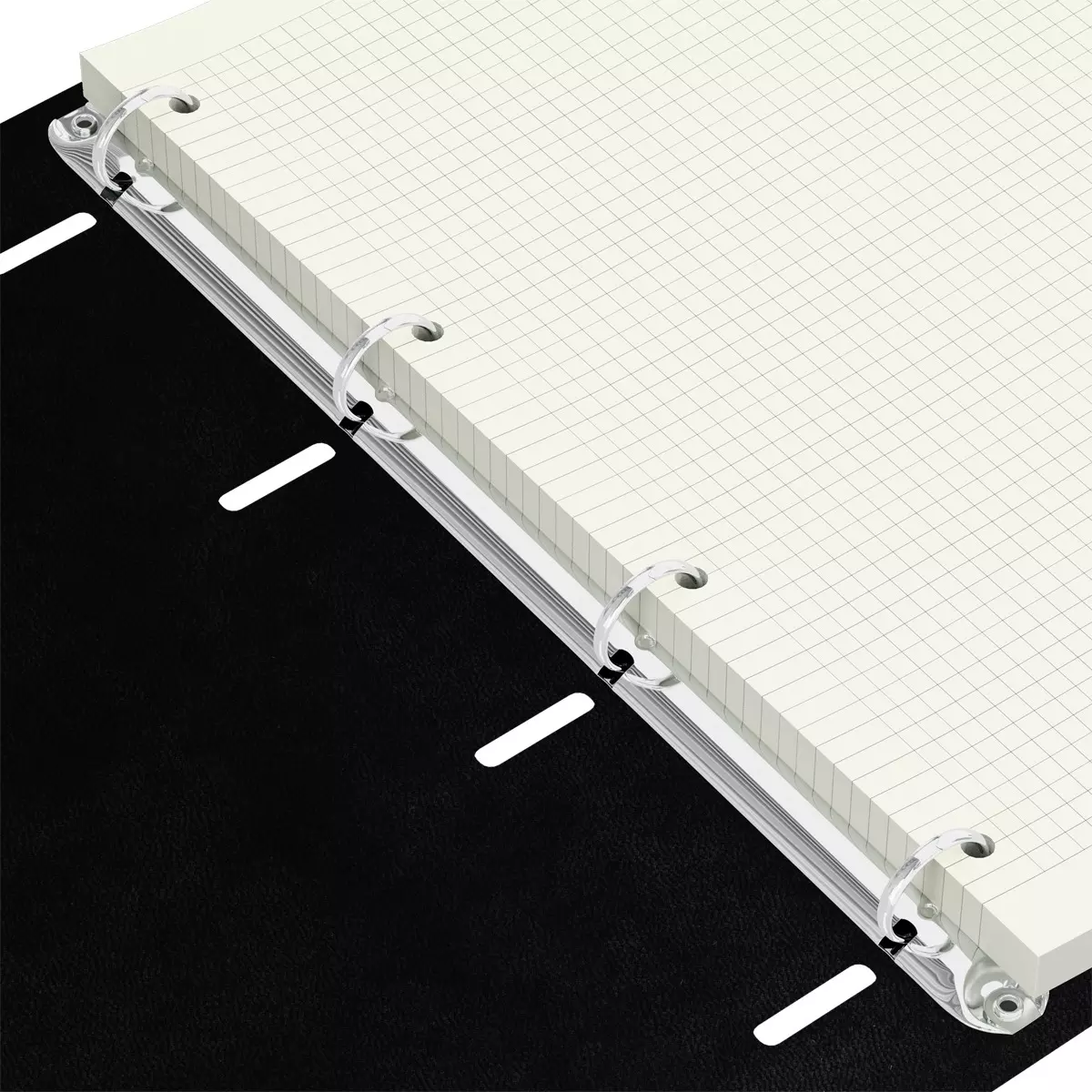 Тетрадь А4 в клетку 120 листов, на кольцах, обложка кожзам, BG "Моно. Бежевый"