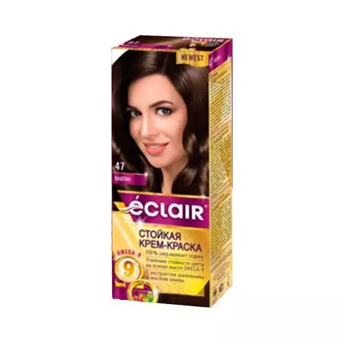 Краска для волос ЕCLAIR с маслом OMEGA 9 4.7 Каштан
