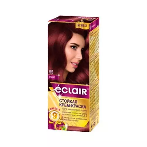 Краска для волос ЕCLAIR с маслом OMEGA 9 5.5 Гранат
