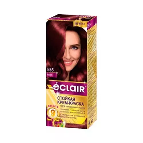 Краска для волос ЕCLAIR с маслом OMEGA 9 5.55 Рубин