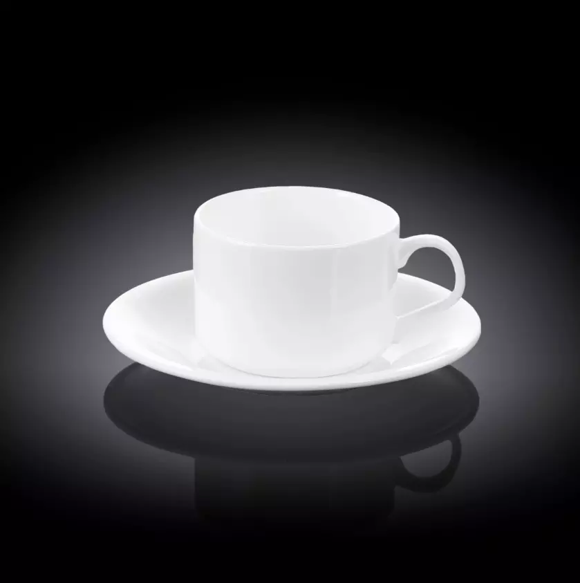 Чашка чайная и блюдце 160 мл фарфор Wilmax WL-993006/AB
