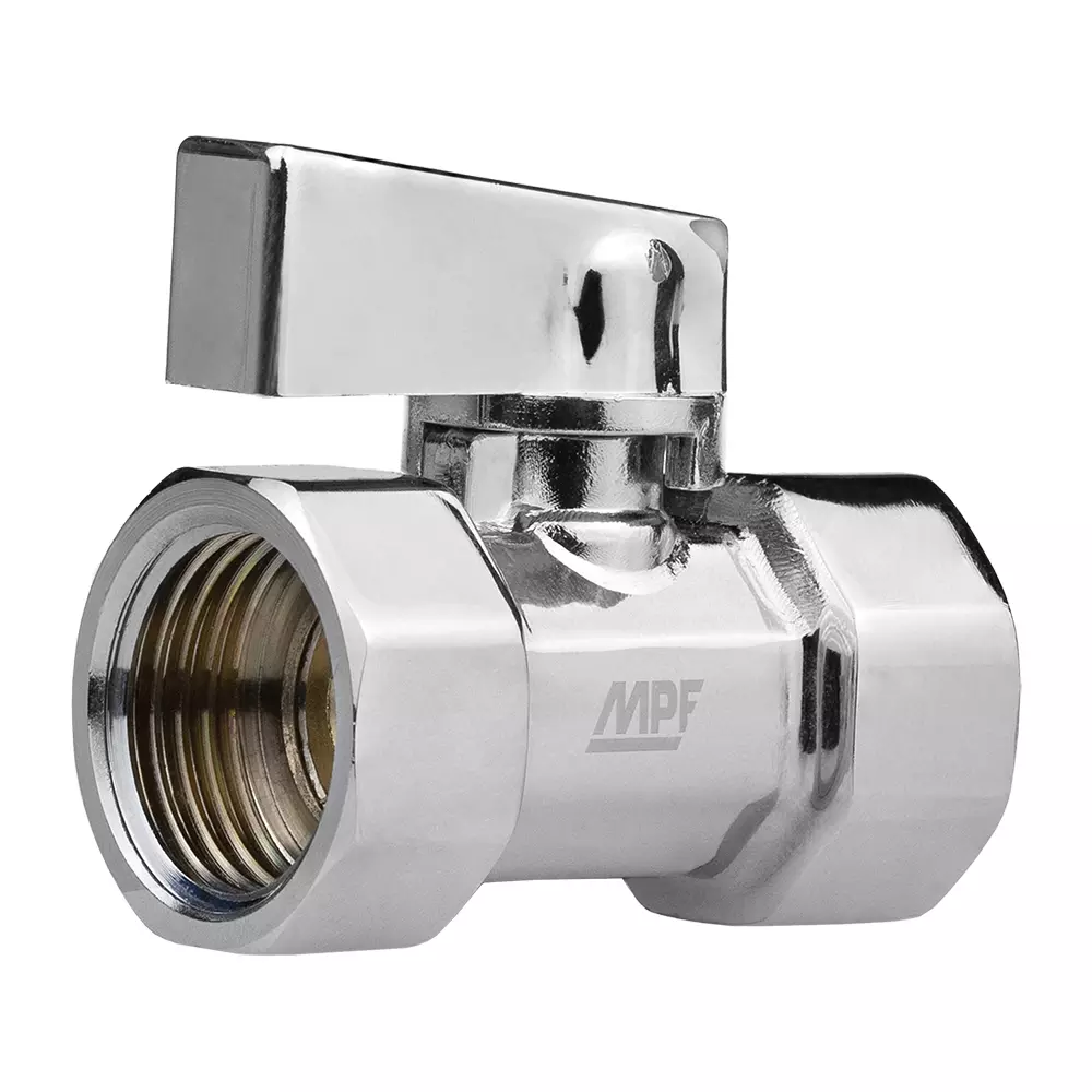 Кран-мини 1/2&quot; ВР,ХРОМ-POLISH.латунь, ГОСТ, MPF