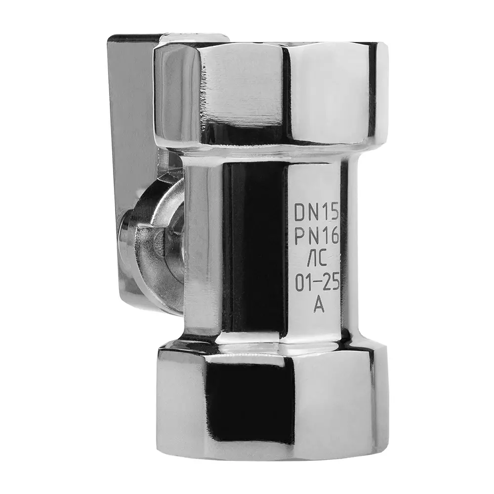 Кран-мини 1/2&quot; ВР,ХРОМ-POLISH.латунь, ГОСТ, MPF