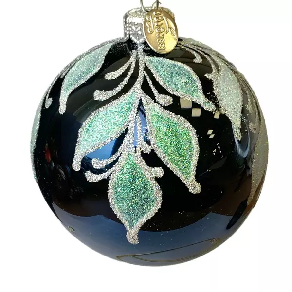 Елочный шар стекло Графика узоры-5 8 см Коломеев КУ-80-244203