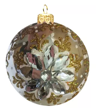 Елочный шар стекло Графика-2314 10 см Коломеев КУ-100-231014