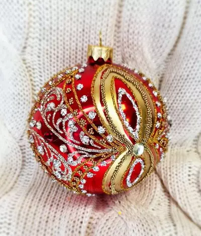 Елочный шар стекло Графика-2369 10 см Коломеев КУ-100-231069